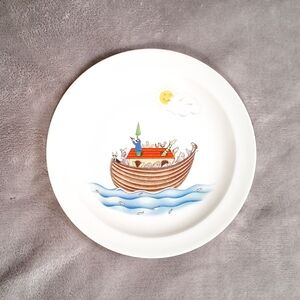 Vintage Royal Worcester China Noah's Ark Child's Plate